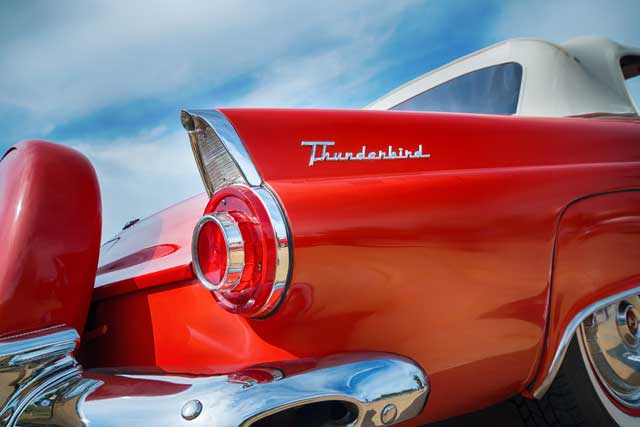 classic car ford thunderbird