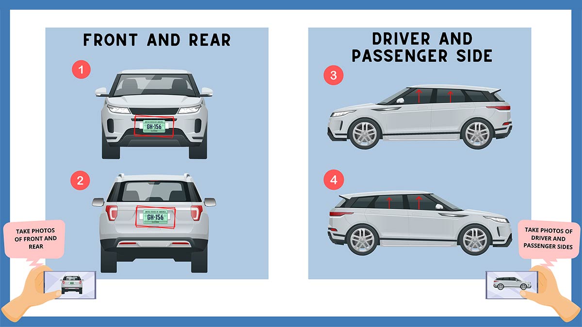 how to take photos of vehicle