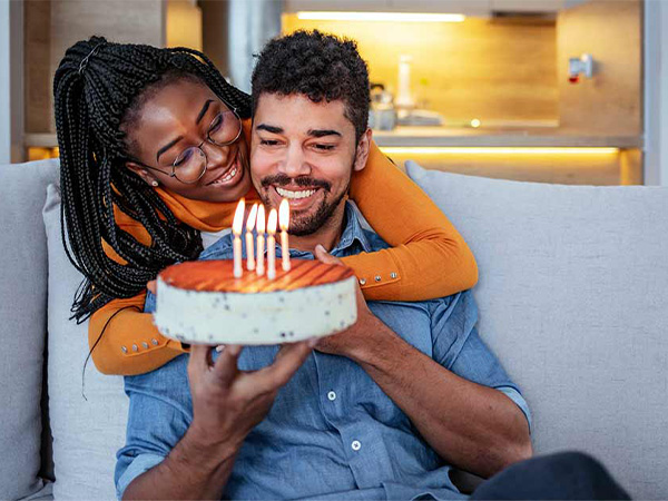 a couple celebrating someone's birthday